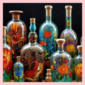 glass bottle painting