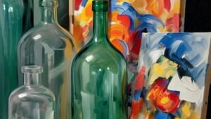 glass bottle painting