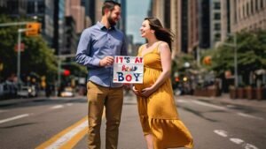 long distance pregnancy announcement